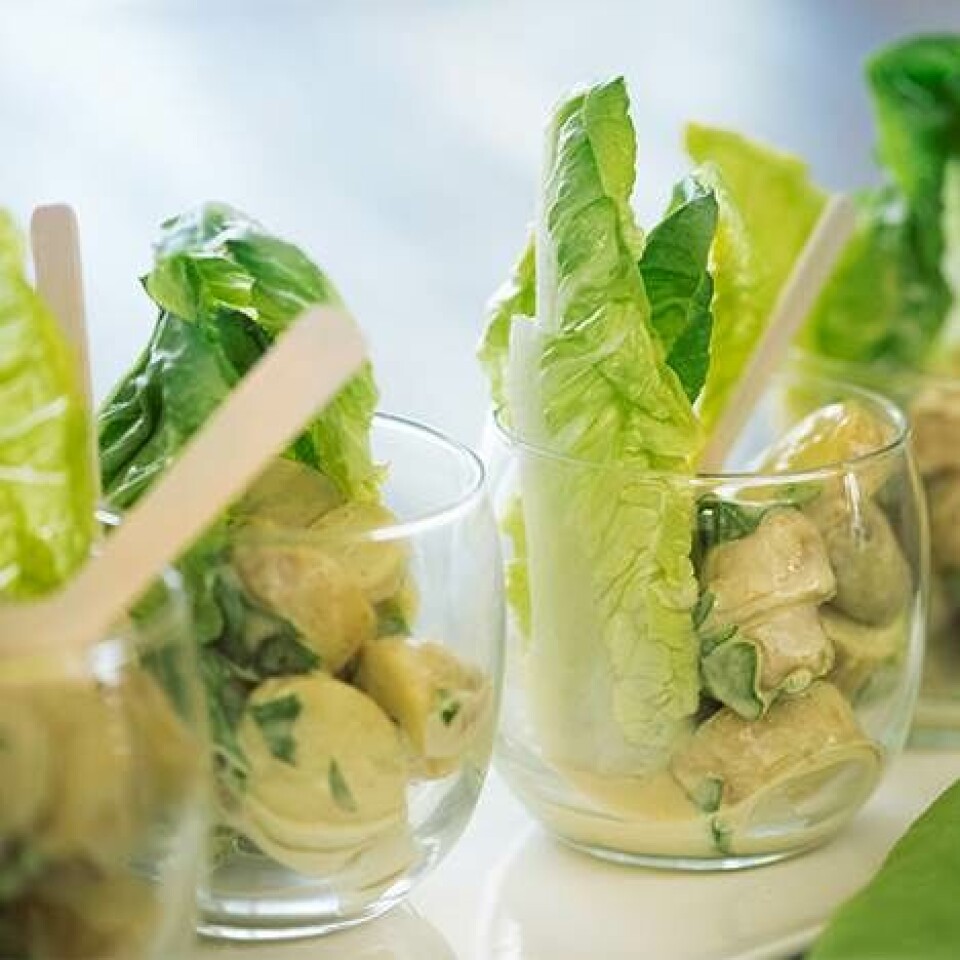 Kartoffelsalat med Cæsar-dressing