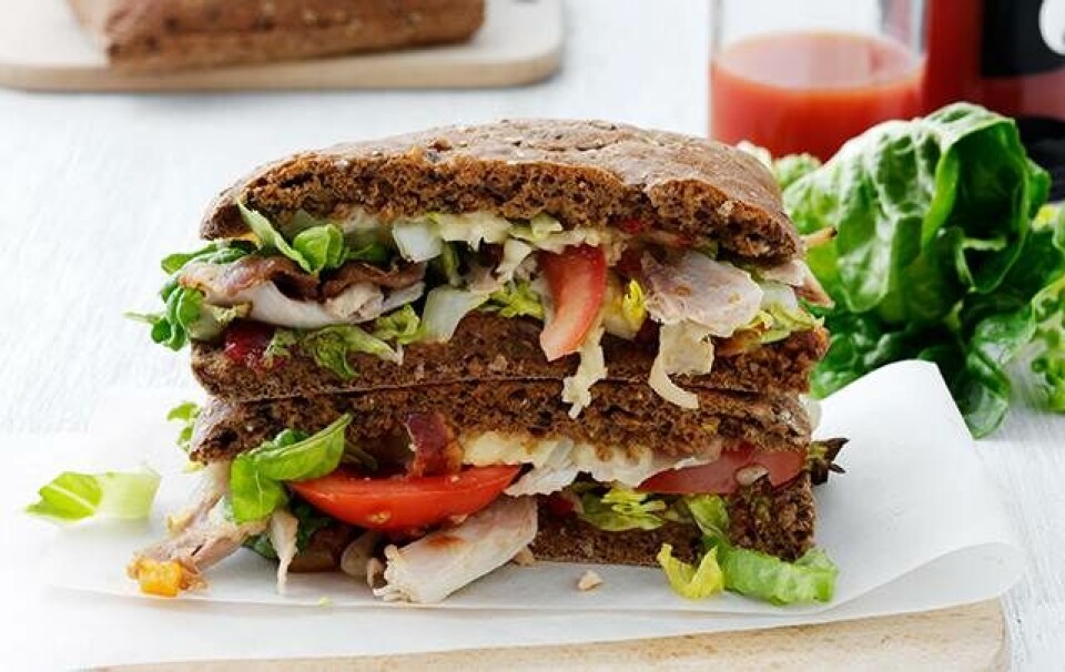 Grillet rugbrødssandwich