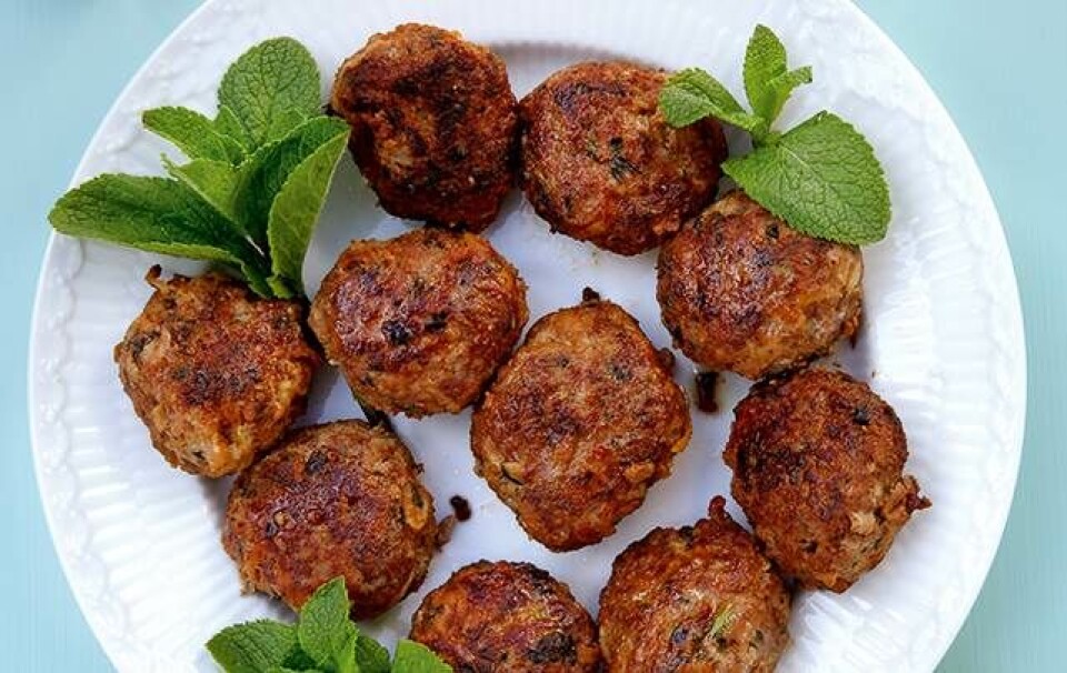Lammefrikadeller med mynre