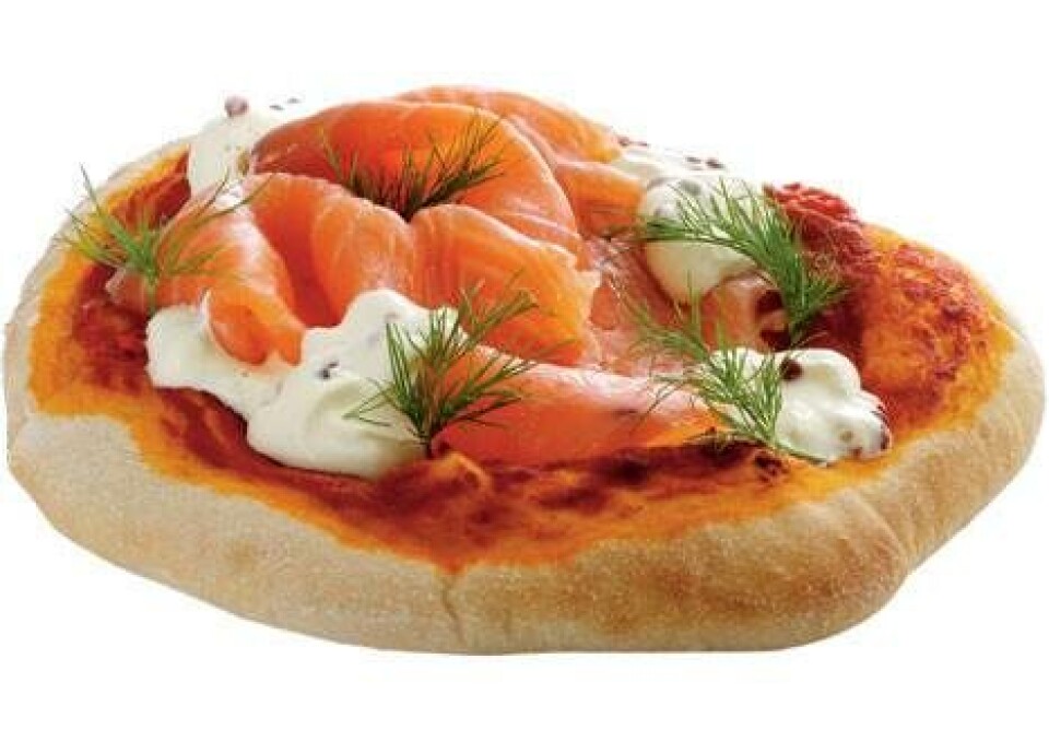 Pizza med røget laks