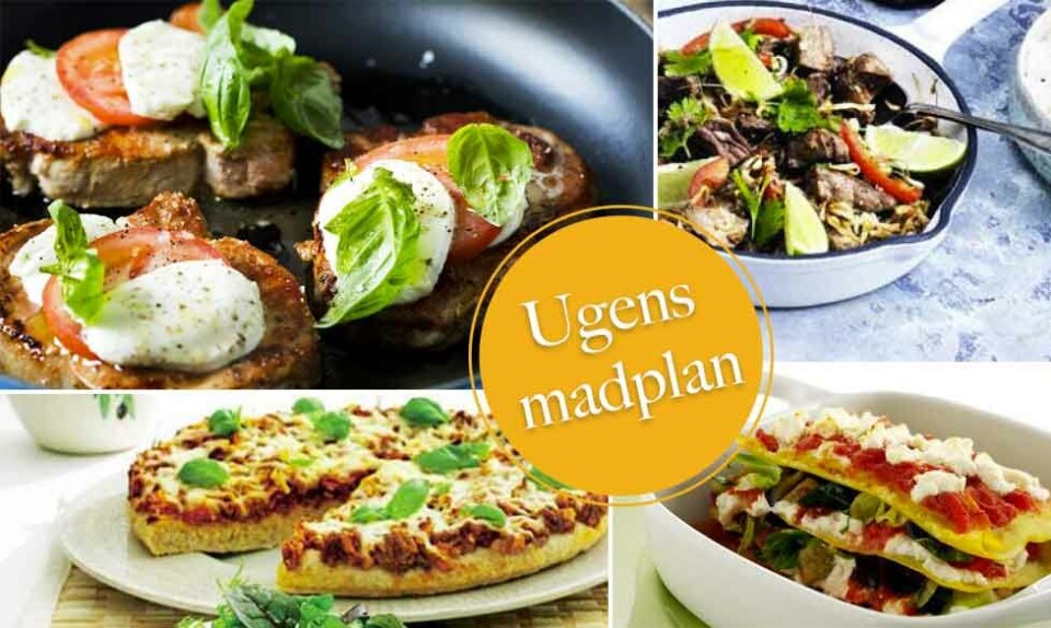 madplan med nemme opskrifter