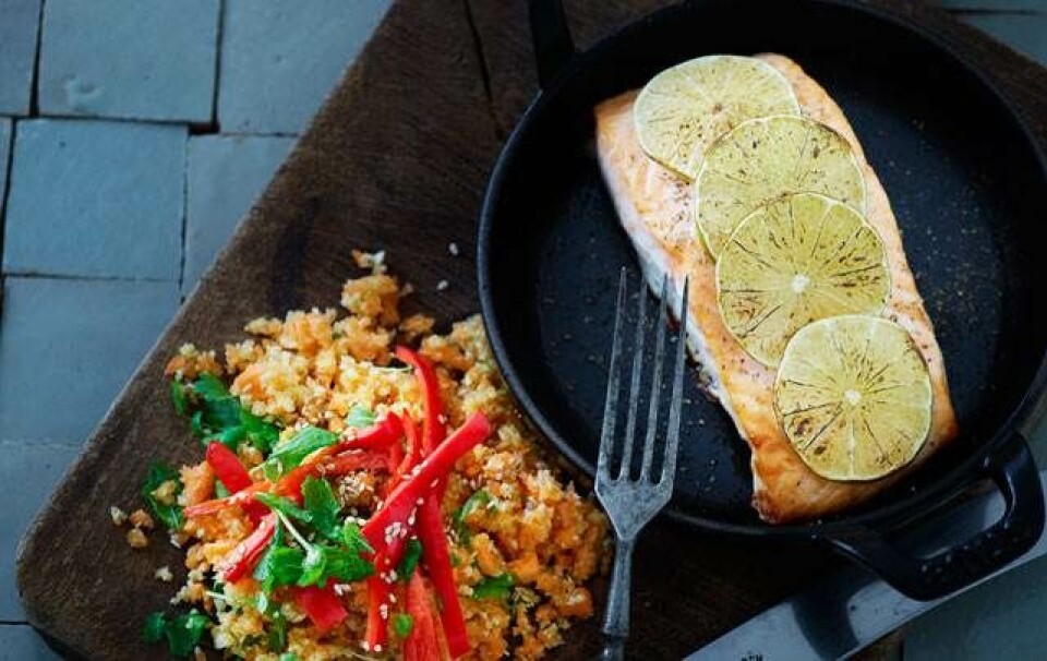 Laks & spidskåls-salat