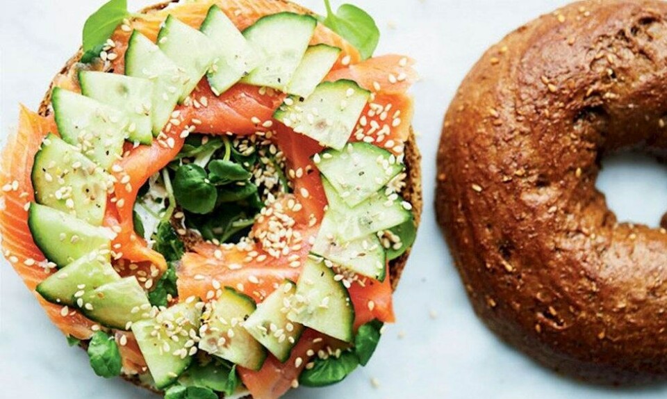 Lækre bagels med laks og flødeost
