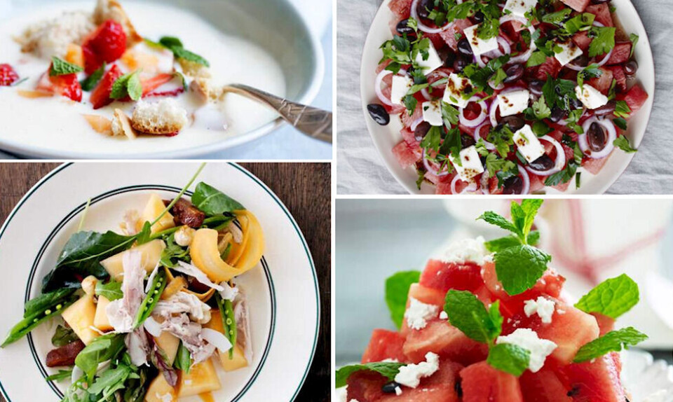 Opskrifter med vandmelon, honningmelon, galiamelon & cantaloupe