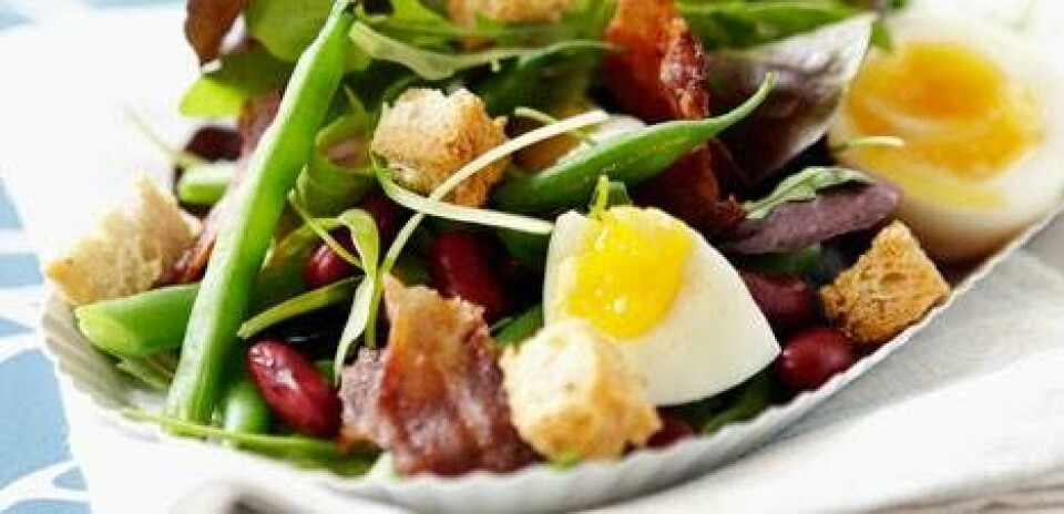 Bønnesalat med bacon