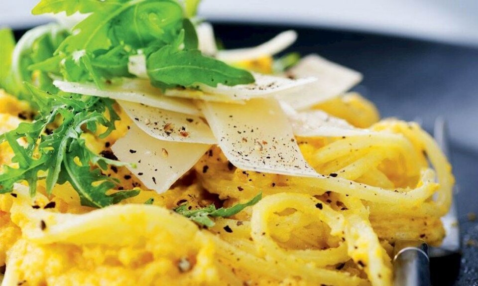 Pasta med rodfrugtcreme