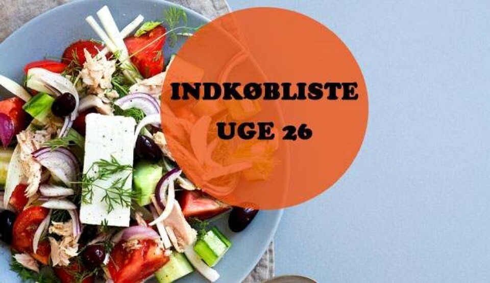Ugemenu: Se indkøbsliste til uge 26