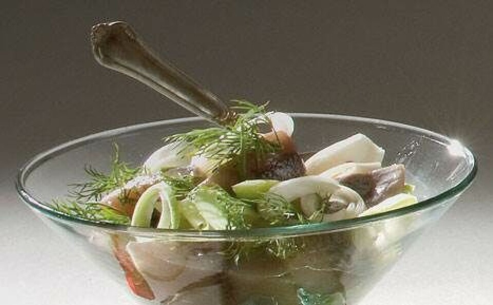 Sild med porre og dild