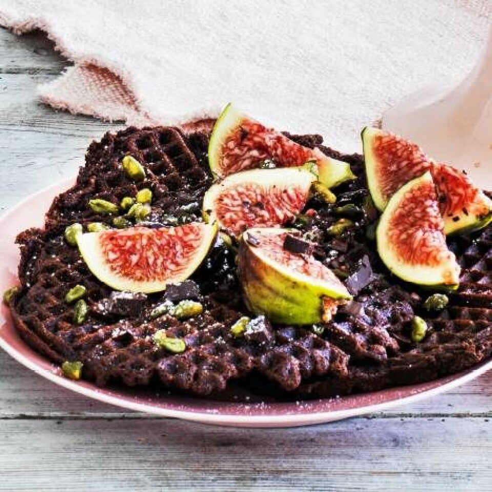 Chokoladevafler med figner