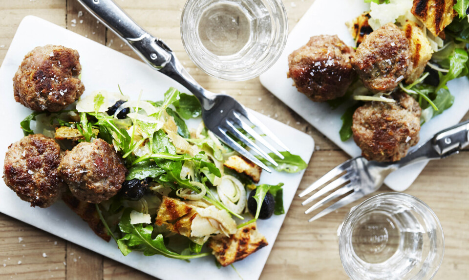 Italienske frikadeller med parmaskine