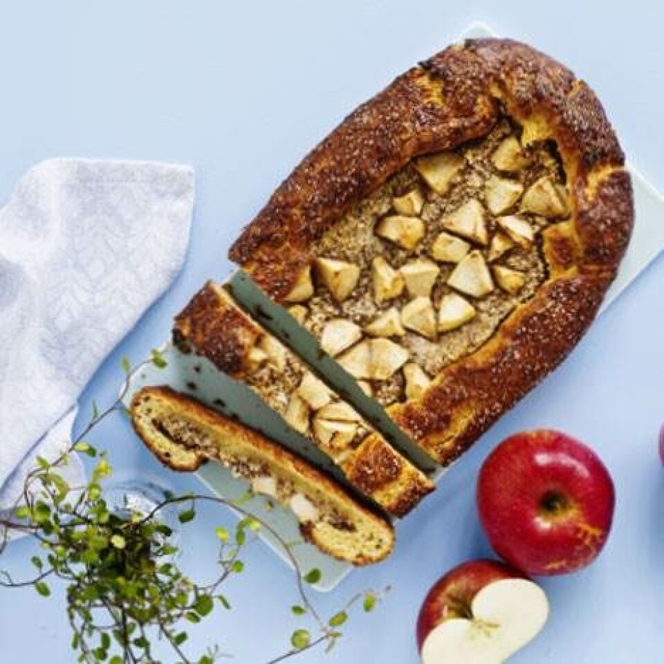 Kringle med mandelremonce og æble