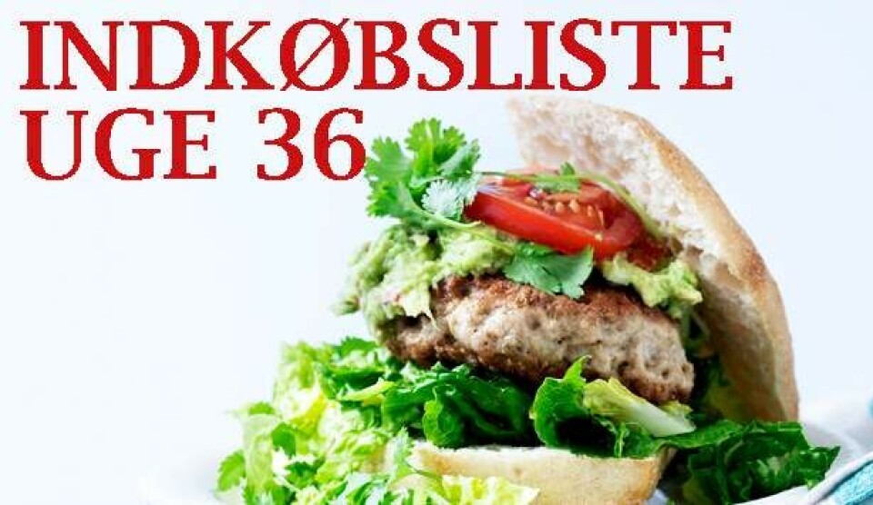 Ugemenu: Se indkøbsliste til uge 36
