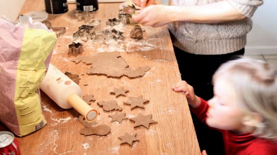 En god jul med det lille barn