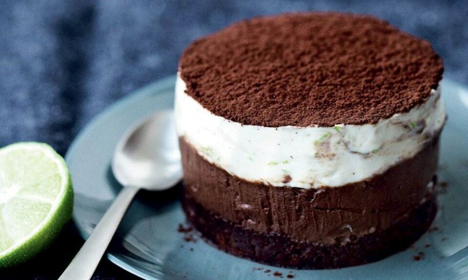 Chokolade-lime cheesecake