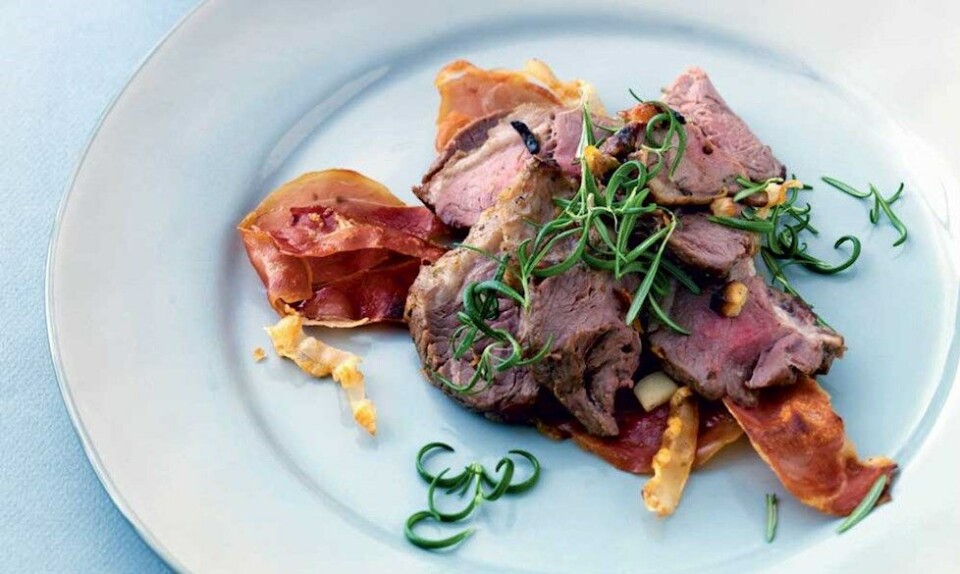 Lammeculotte med kikærtepesto