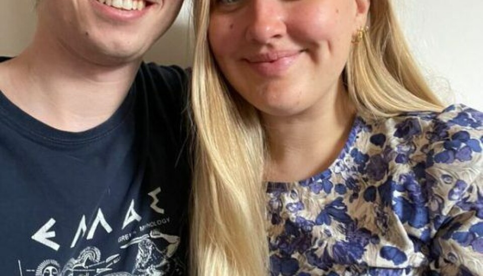 Oscar Elhauge og kæresten Nanna (Foto: Privat)