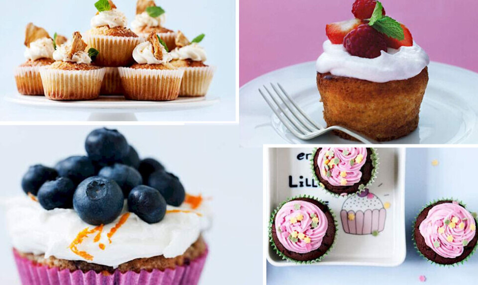 Opskrifter på cupcakes med frosting, topping og glasur
