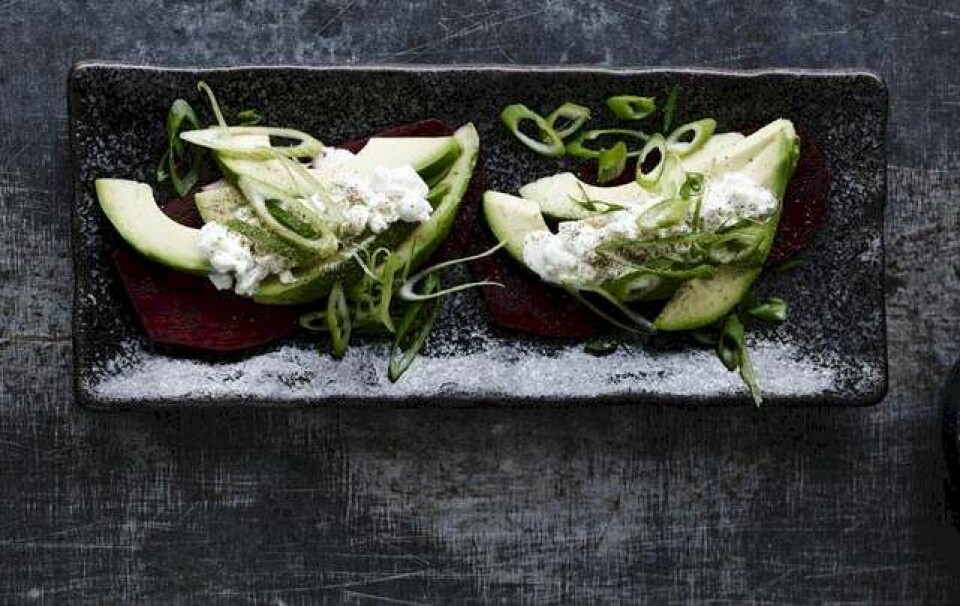Avocadomad med rødbede