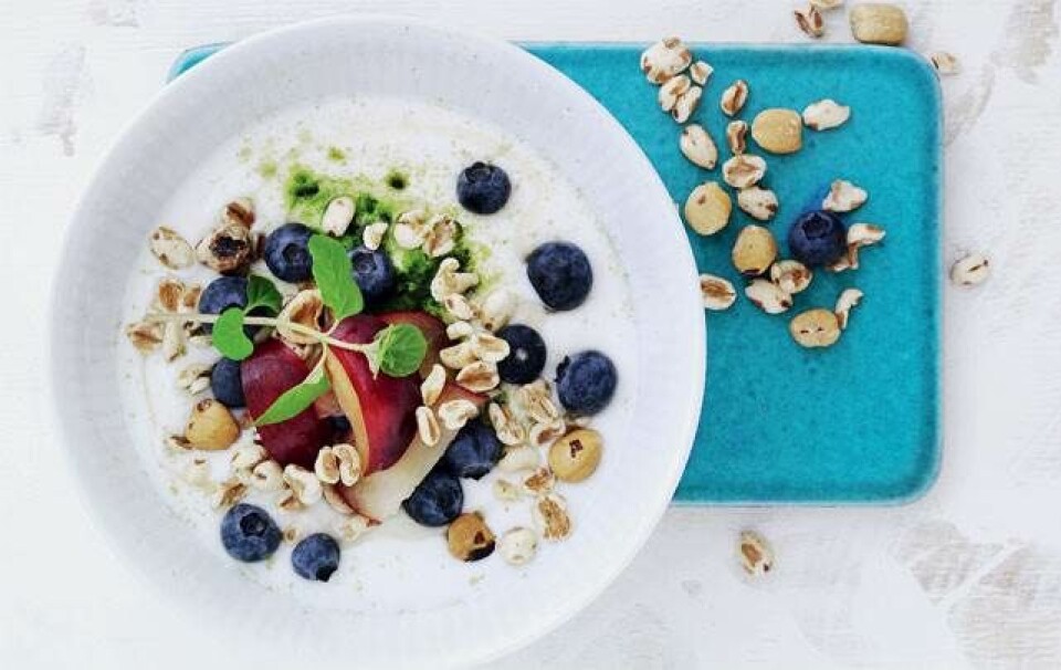 Yoghurt med hvedegræs
