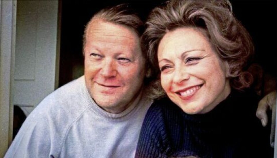 Jens Otto Krag og Helle Virkner bevarede et nært venskab efter skilsmissen. (Foto: DR)