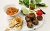 frikadeller med hummus