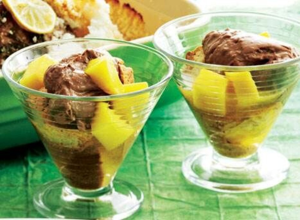 Chokoladetrifli med mango
