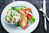 Skinkeschnitzler med grapesalat