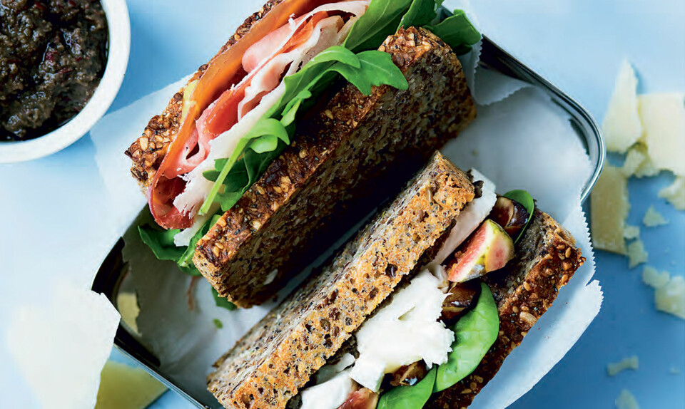 Opskrift på rugbrødssandwich på 2 måder