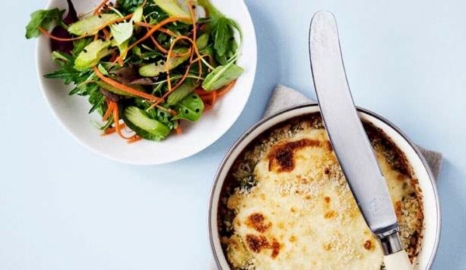 Gratin opskrift med kartoffel og spinat