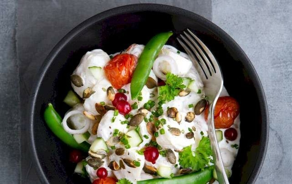Billede 1 - Kold kartoffelsalat med tun og bagte tomater