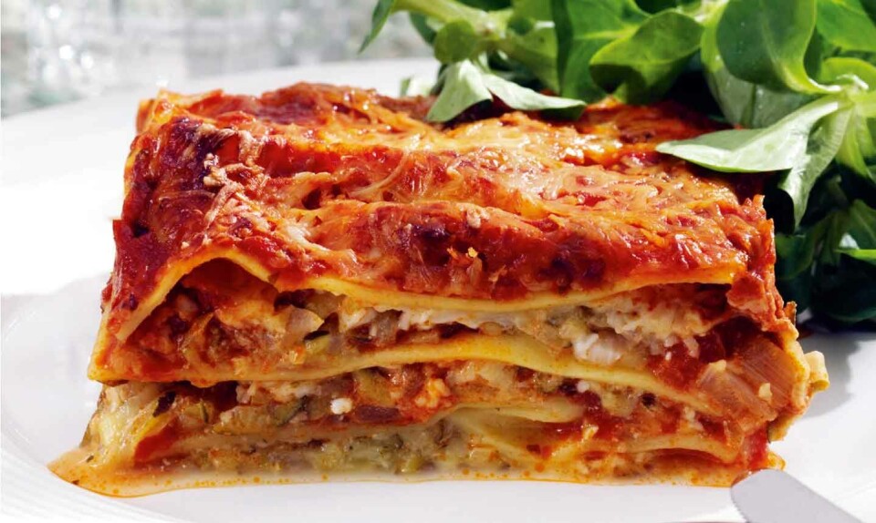 Nem vegetarlasagne med squash
