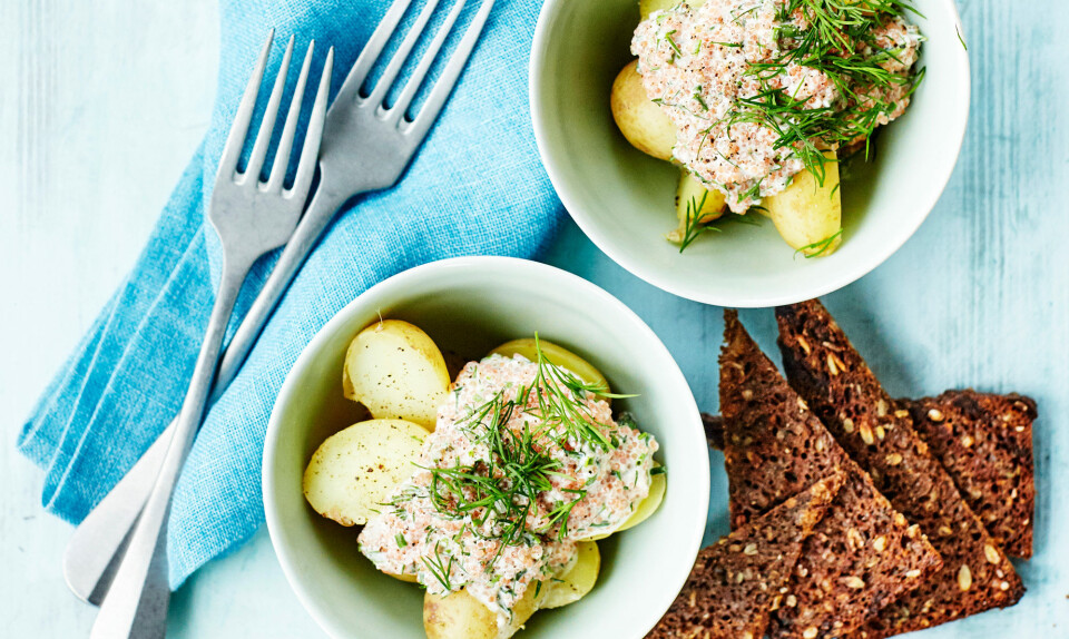 Stenbiderrogn med kartofler