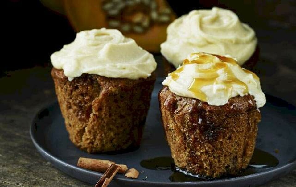 Græskarmuffins med ahorncreme