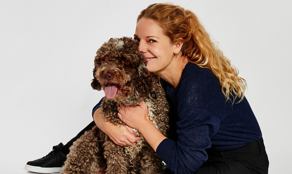 Mette Hovmand og hund