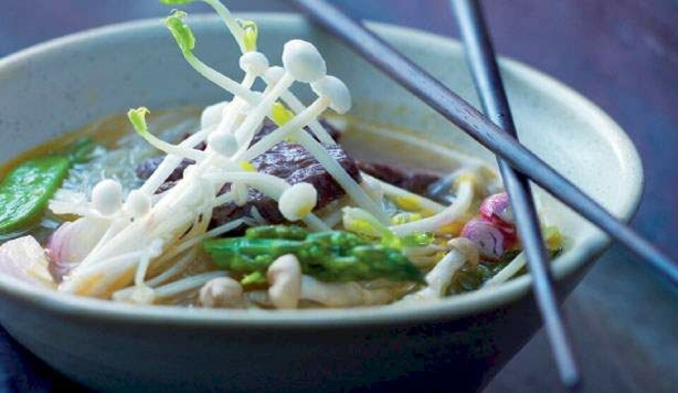 Suppe opskrift med risnudler