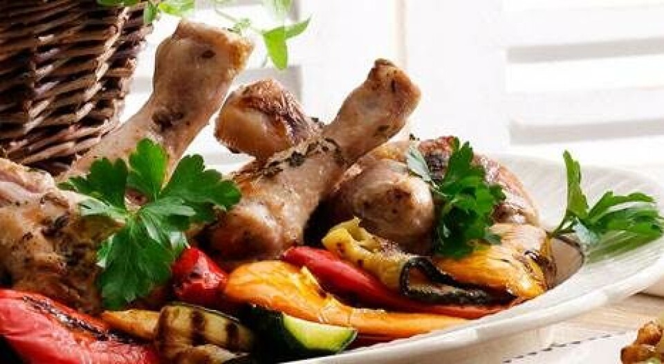 Grillede kyllingelår med citron og timian