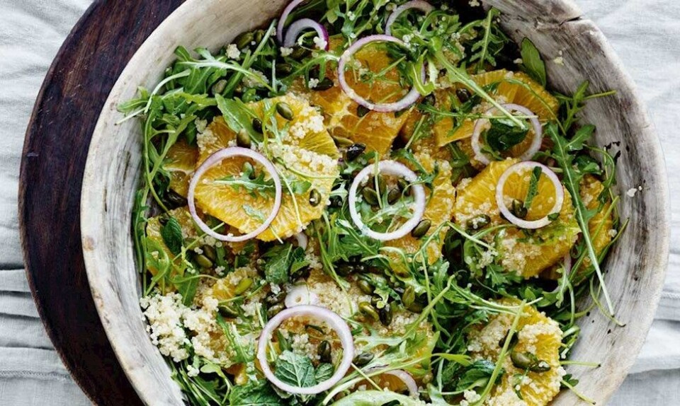 Appelsinsalat med quinoa