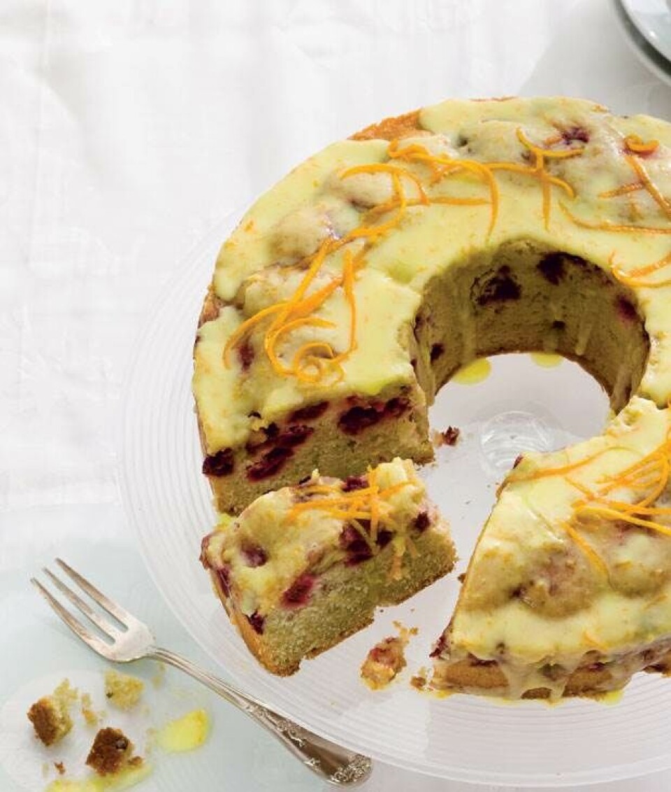 Kirsebærkage med appelsin
