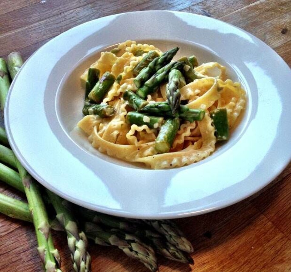 Pasta med asparges og lime fra Hjemmet