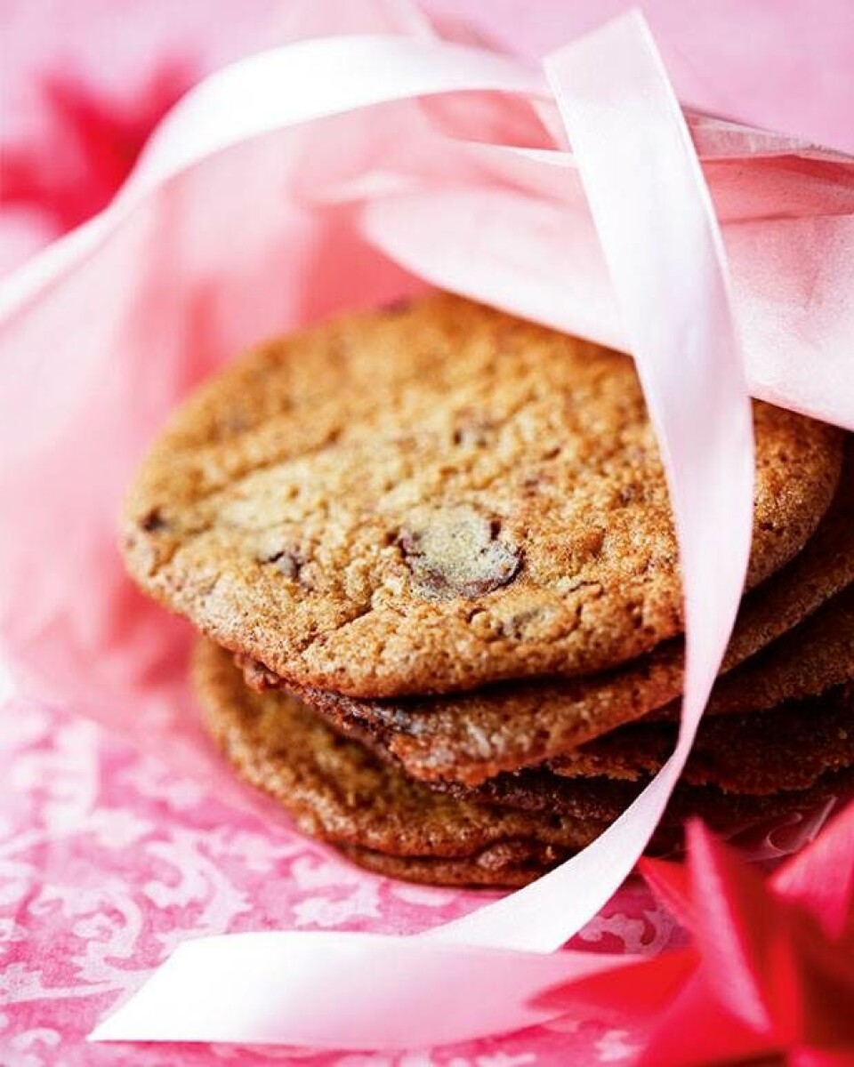 Sprøde kanelcookies med chokolade