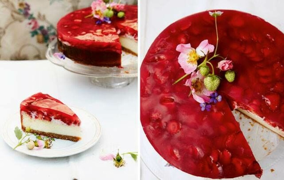 Lækker rabarber-cheesecake