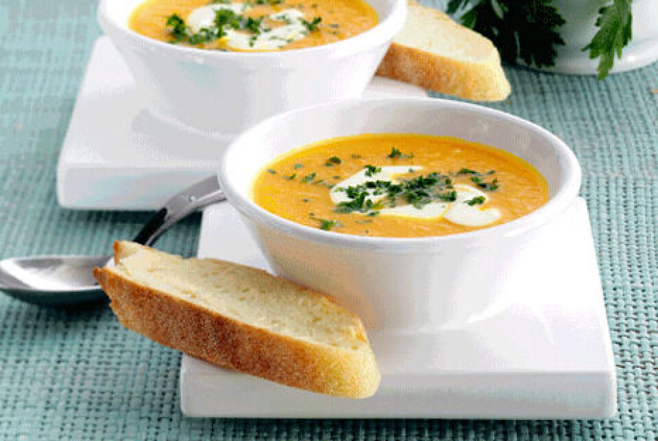 Gulerodssuppe med ingefær