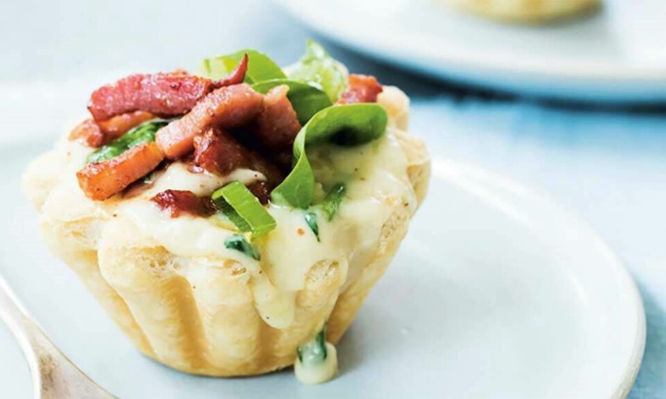 tarteletter med spinat og bacon