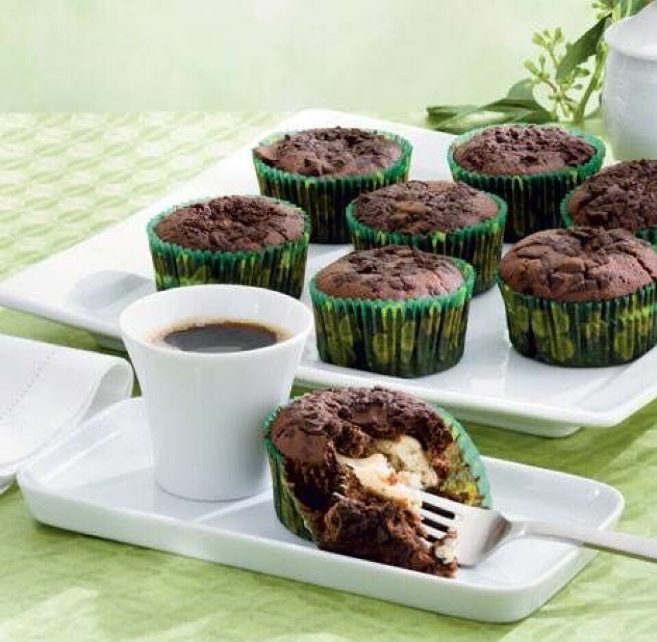 Cupcakes med cremet fyld