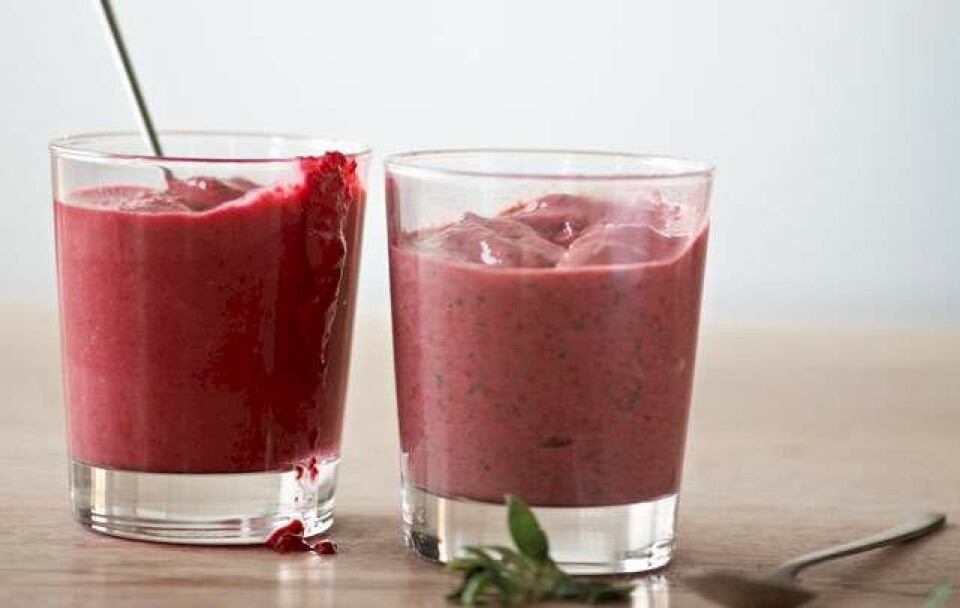 Smoothie med rødbede og bær