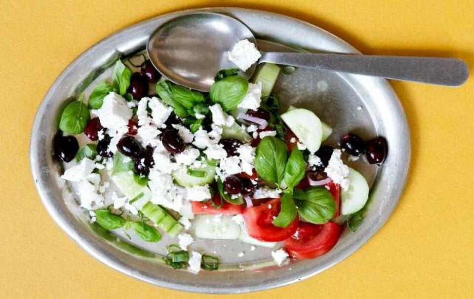 Opskrift på græsk salat med oliven
