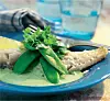 Letsaltet rødfisk med sauce verte