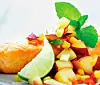 Laks med blommesalsa