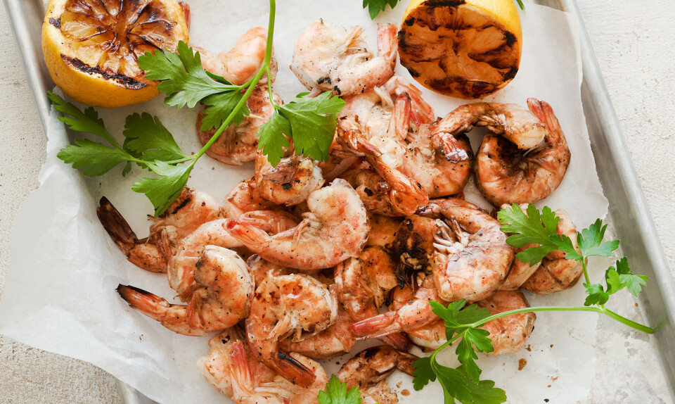 Grillede rejer