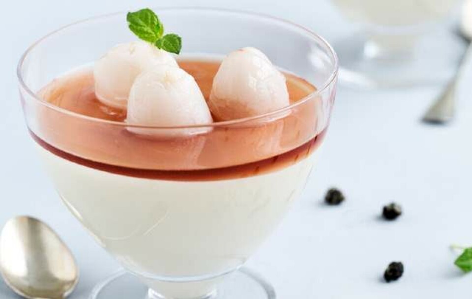 Hvid chokolademousse med hvid te